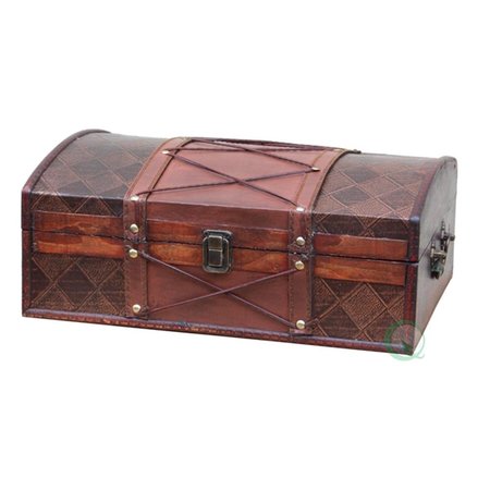 QUICKWAY IMPORTS Quickway Imports QI003033 Pirate Treasure Chest with Leatehr X QI003033